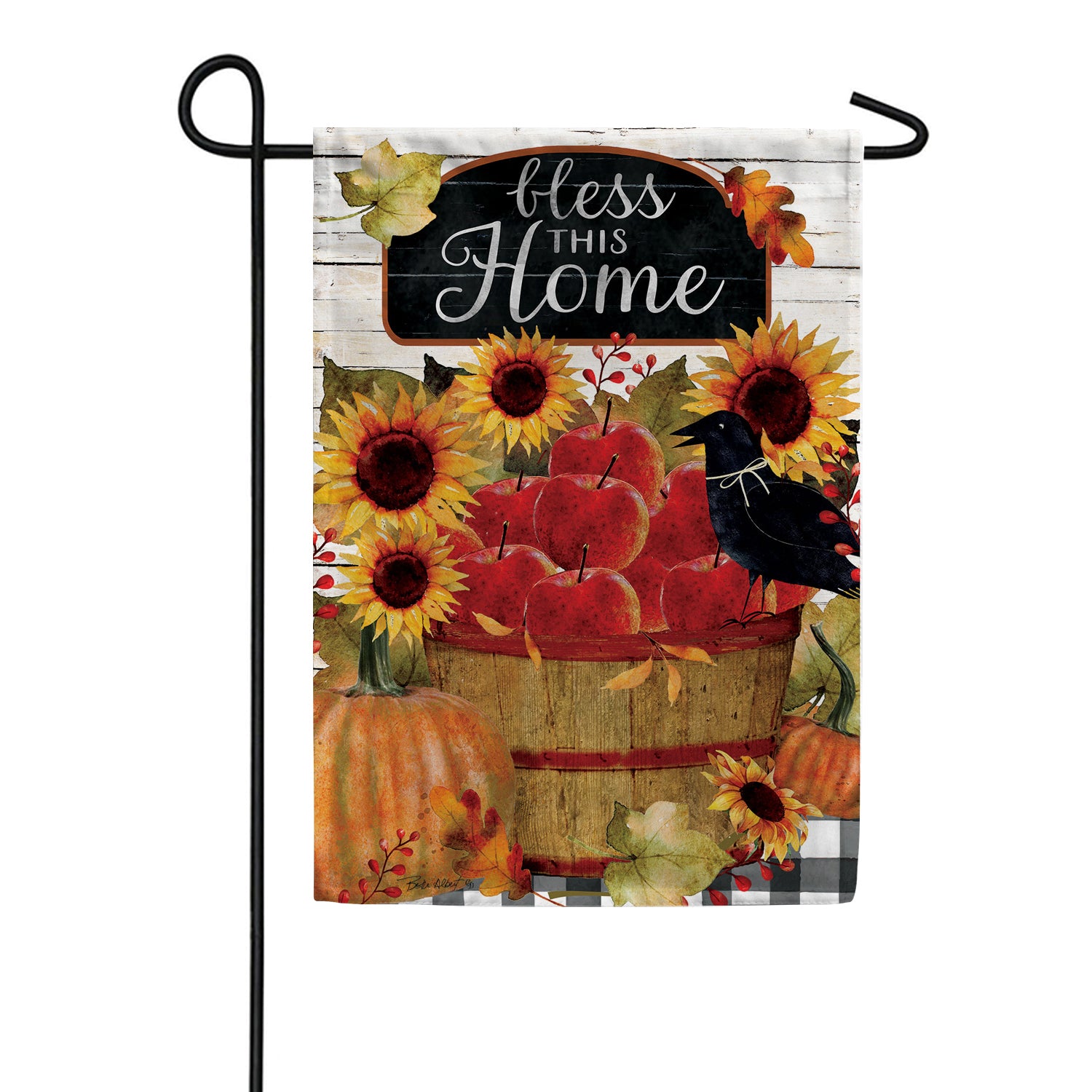 Apple Basket Garden Flag