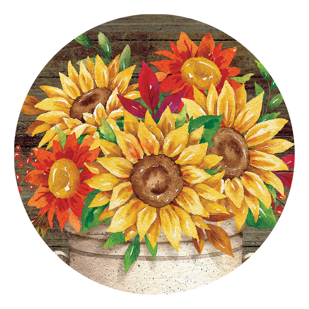 Custom Decor Accent Magnet - Sunflower Crock