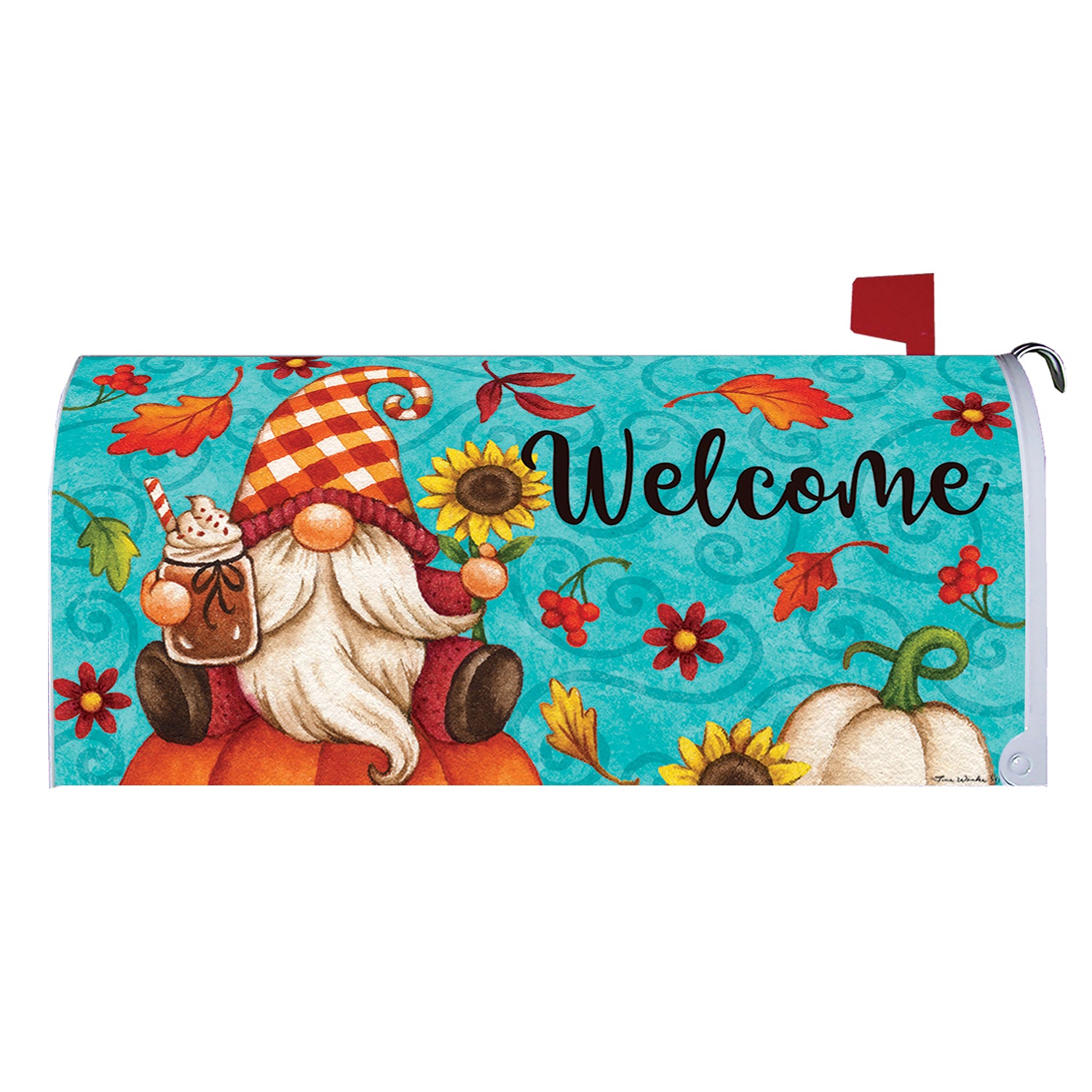 Pumpkin Gnome Mailbox Cover