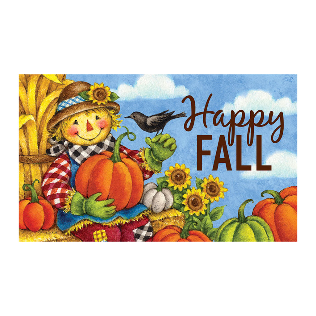 Hay Scarecrow Door Mat