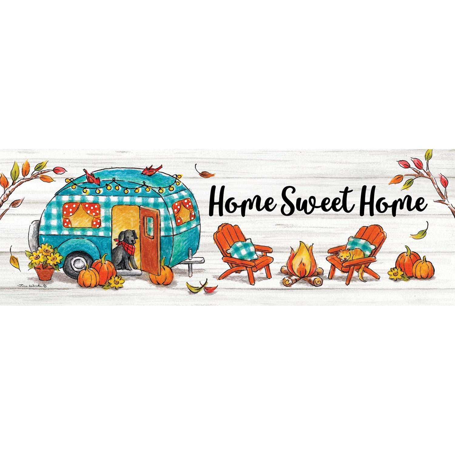 Custom Decor Signature Sign - Fall Camper