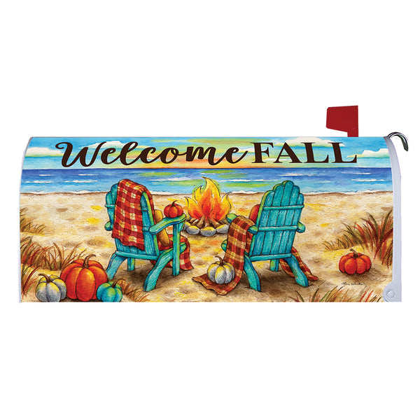 Fall Fire Pit Mailbox Cover