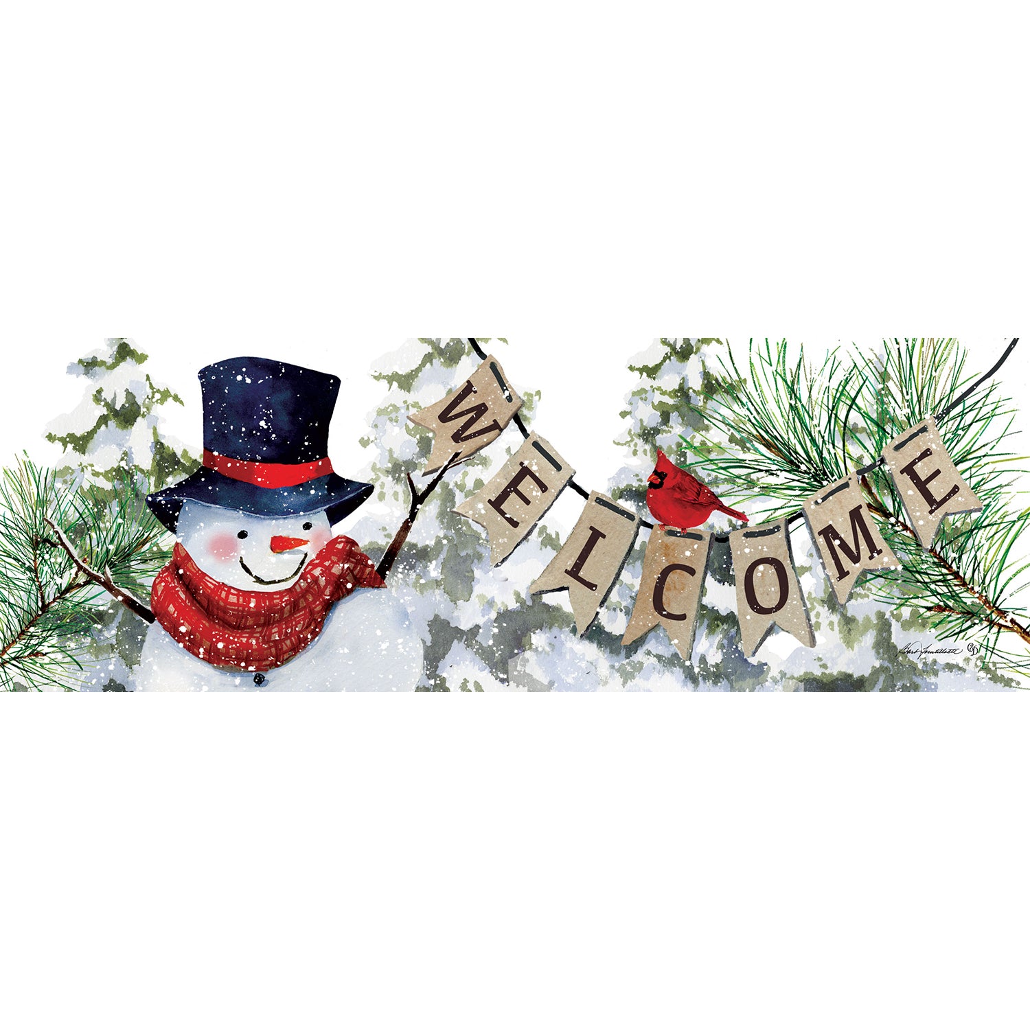 Custom Decor Signature Sign - Deer Snowman