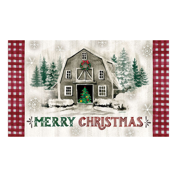 Christmas Barn Door Mat