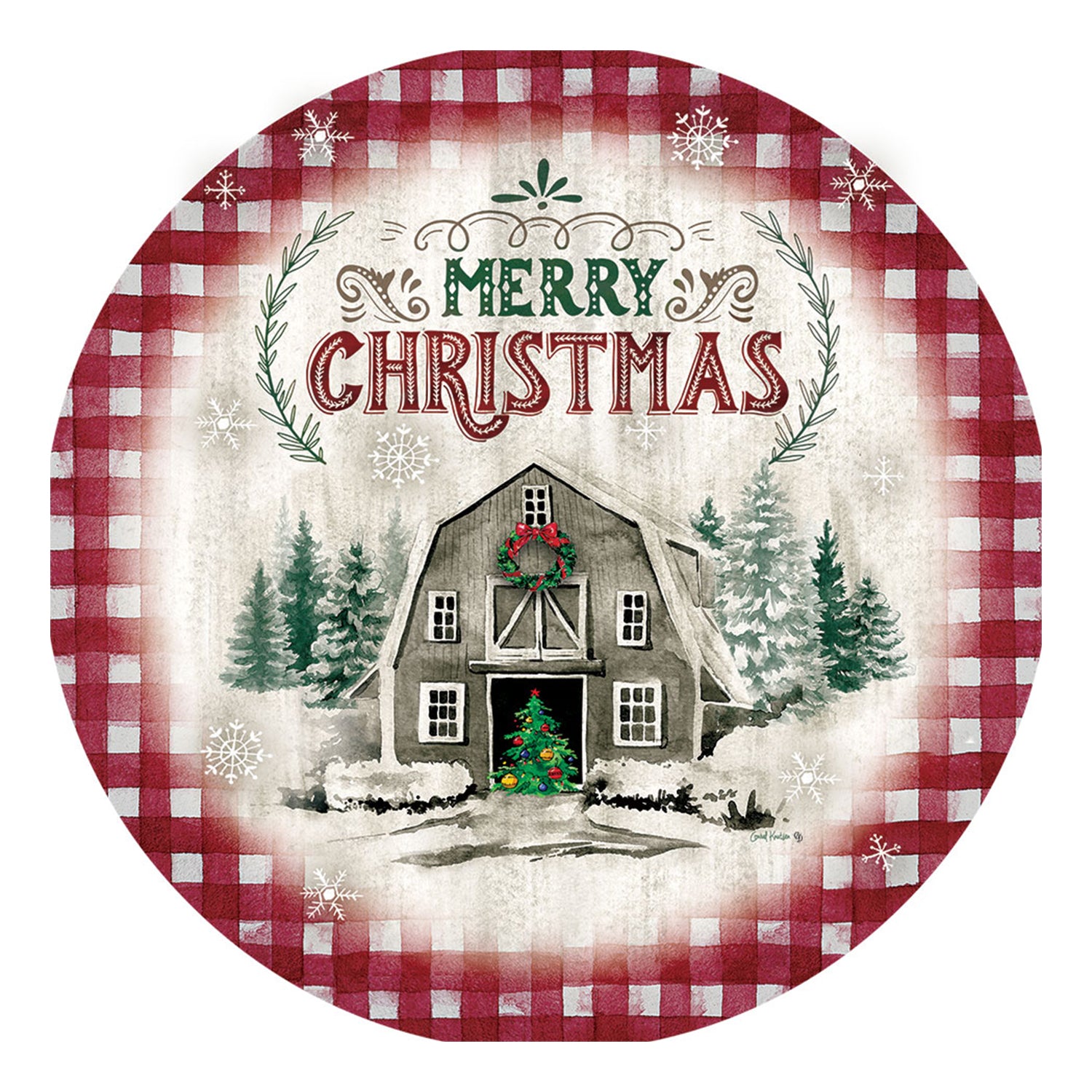 Custom Decor Accent Magnet - Christmas Barn
