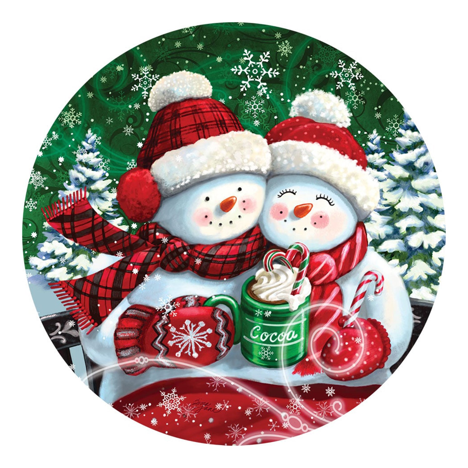 Custom Decor Accent Magnet - Cocoa Couple