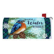 Winter Bluebird Mailbox Cover