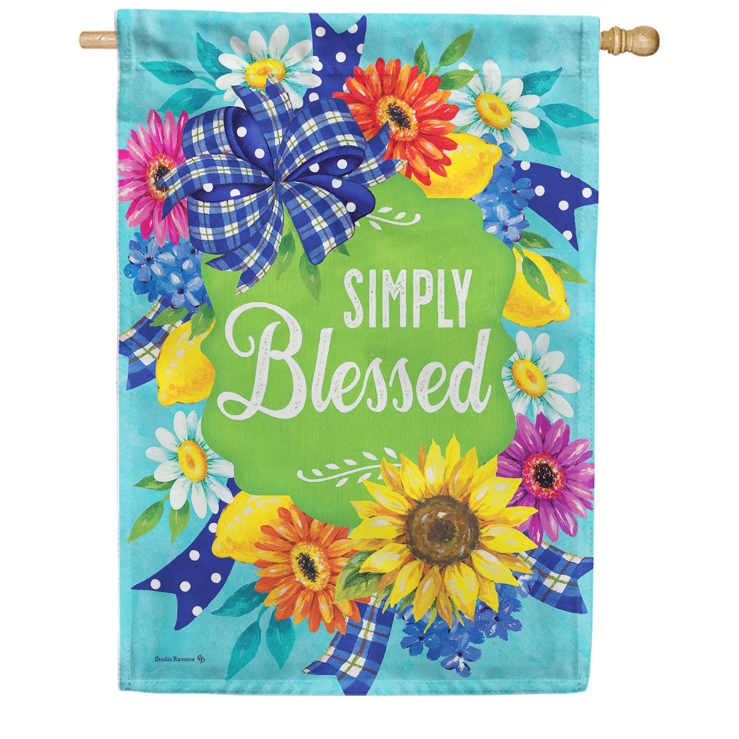 Simply Blessed House Flag