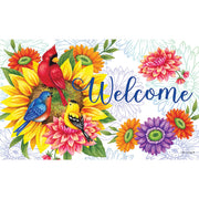 Birds & Flowers Door Mat