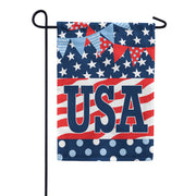 Patriotic Patters Garden Flag