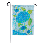 Turtle Babies Applique Garden Flag