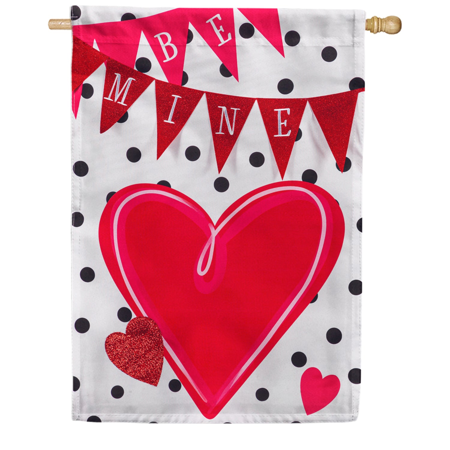 Evergreen Be Mine Banner Linen House Flag