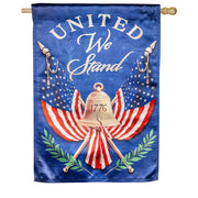 Evergreen Lustre House Flag - United We Stand