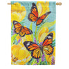 Evergreen Tulip and Butterfly Suede House Flag