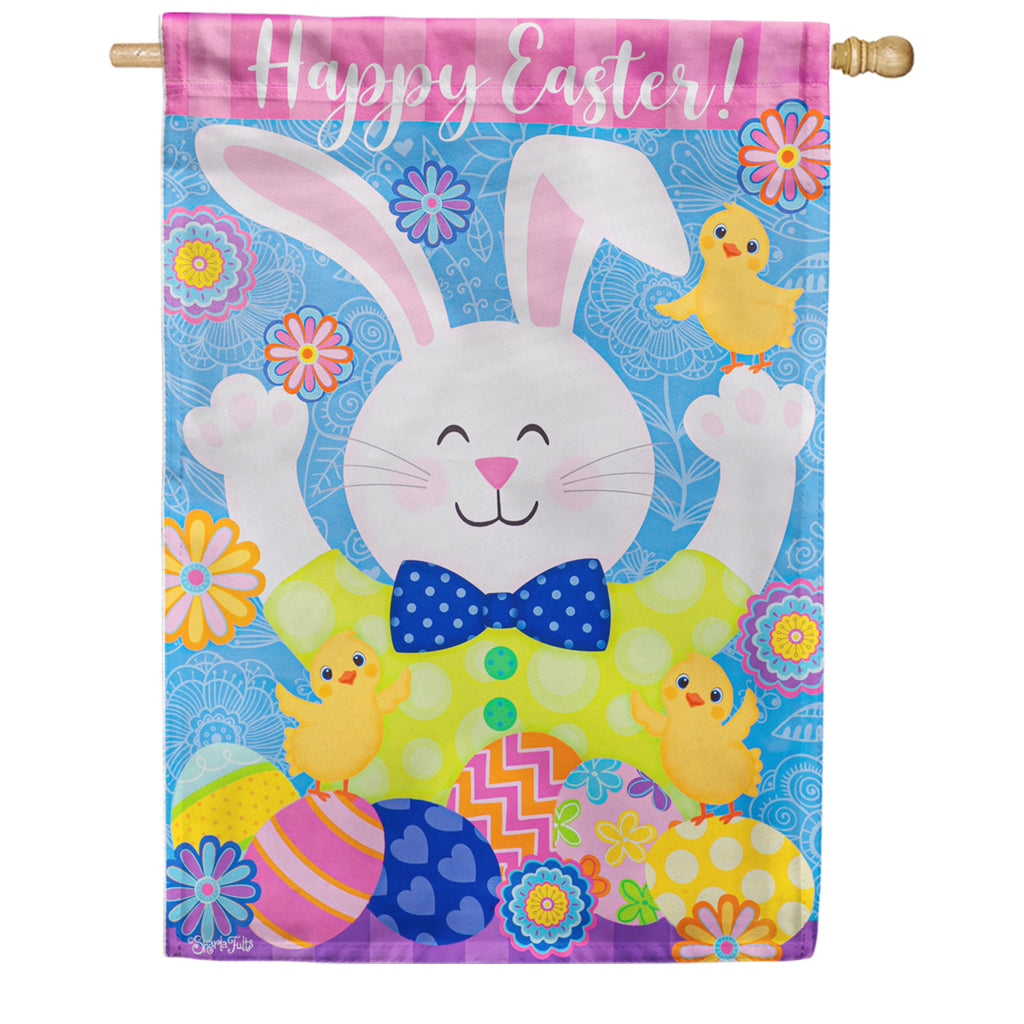Evergreen Easter Fun Suede House Flag