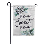 Evergreen Home Sweet Home Eucalyptus Burlap Garden Flag