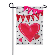 Evergreen Be Mine Banner Linen Garden Flag