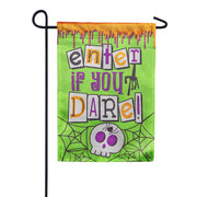Evergreen Lustre Garden Flag - Enter if you Dare