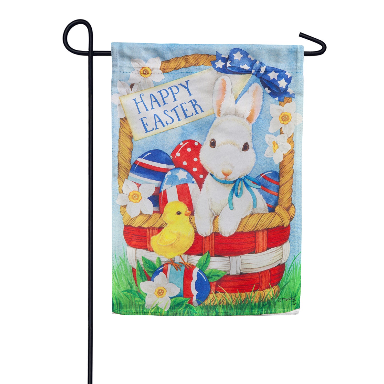 Patriotic Easter Suede Garden Flag