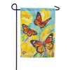 Tulip and Butterfly Suede Garden Flag