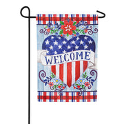 Evergreen Suede 2-Sided Garden Flag - Welcome Heart