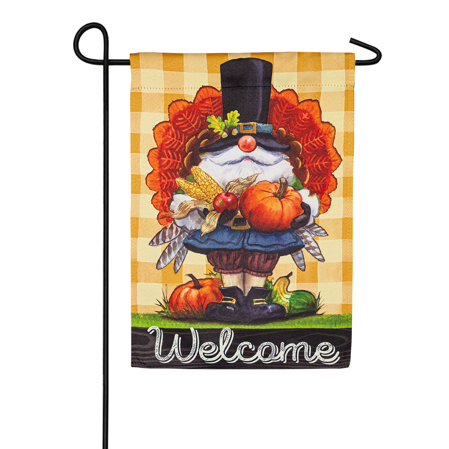 Evergreen Suede 2-Sided Garden Flag - Gnome Gathering