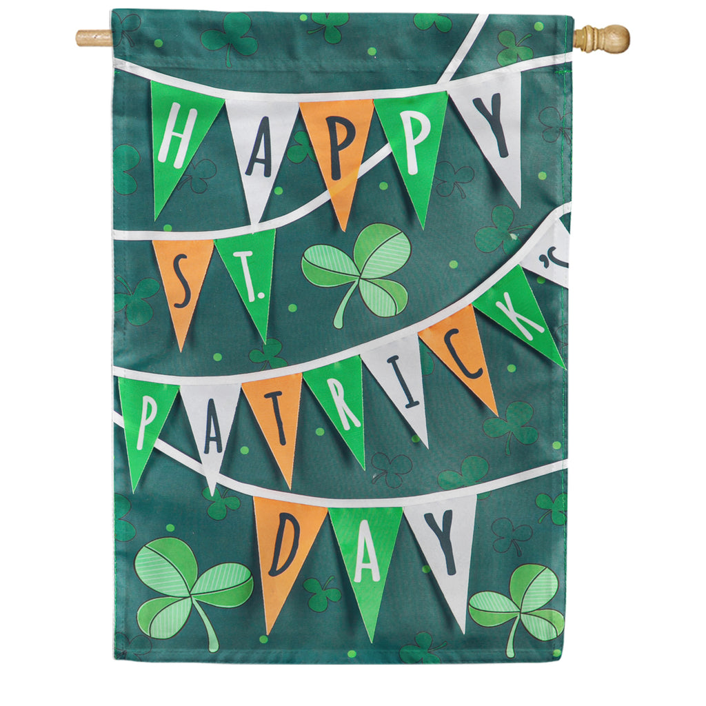 St. Paddy's Day Banner Applique House Flag