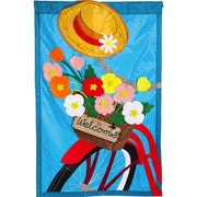 Evergreen Applique Garden Flag - Bicycle Basket