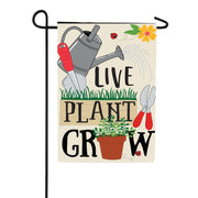 Evergreen Applique Garden Flag - Live Plant Grow