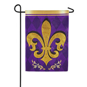 Evergreen Applique Garden Flag - Fleur De Lis