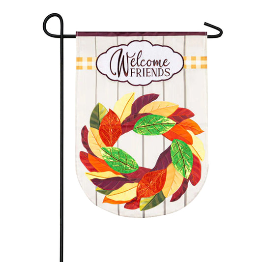 Evergreen Applique Garden Flag - Magnolia Wreath
