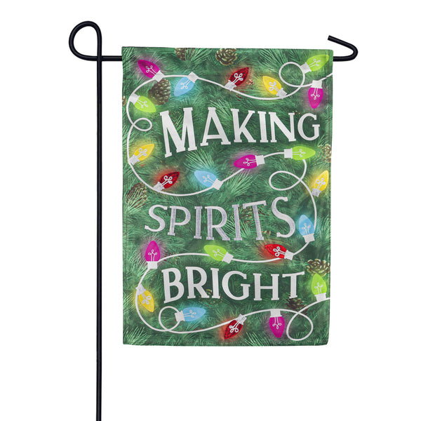 Evergreen Applique Garden Flag - Making Spirits Bright