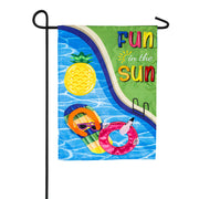 Evergreen Applique Garden Flag - Fun in the Sun Pool Day