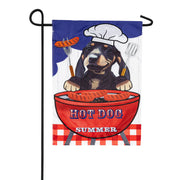 Evergreen Applique Garden Flag - Hot Dog It's Summer