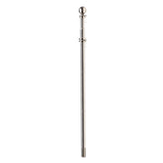 Evergreen Extendable House Flag Pole (Silver)