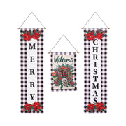 Christmas Poinsettias Door Banner Kit