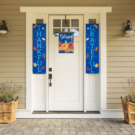 Thankful Grateful Blessed Door Banner Kit