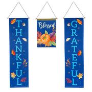 Thankful Grateful Blessed Door Banner Kit