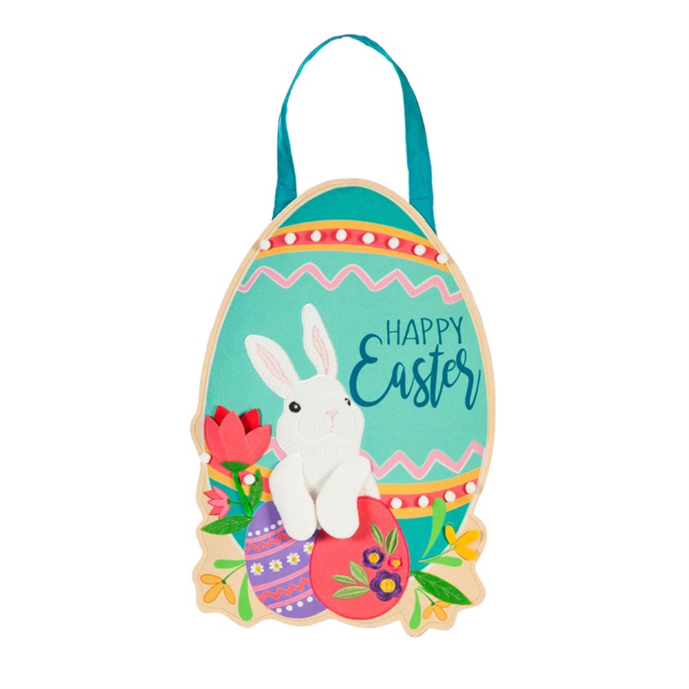 Evergreen Bunny and Eggs Door Decor