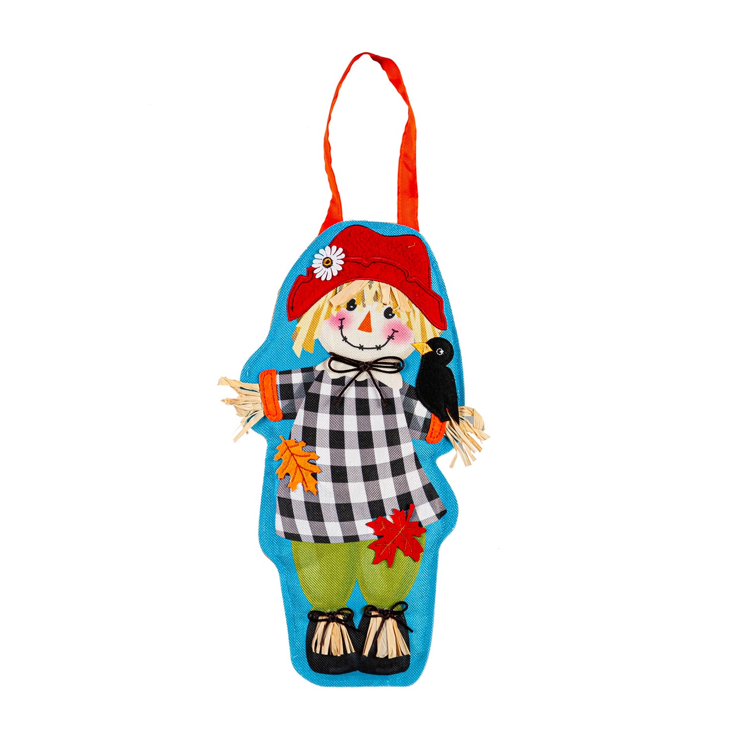 Evergreen Happy Scarecrow Couple Door Decor