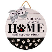 Evergreen Paw Prints Door Decor