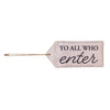 Evergreen Door Tag - To All Who Enter