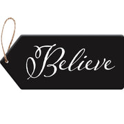 Evergreen Door Tag - Believe