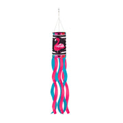 Evergreen Flamingo Stripes & Flowers Windsock