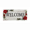 Red Floral Welcome Sassafras Switch Mat (22" x 10")