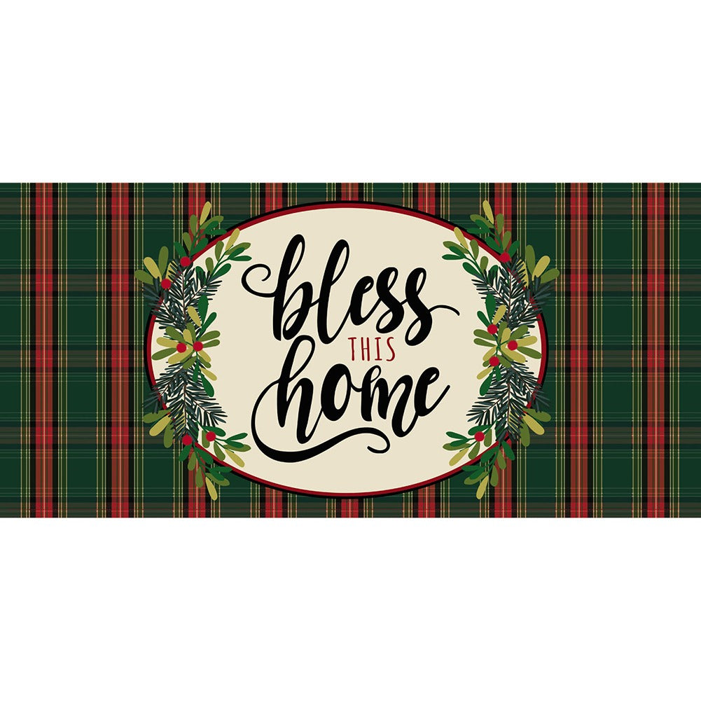 Bless This Home Plaid Sassafras Switch Mat (22