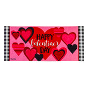 Patterened Valentine Hearts Sassafras Switch Mat (22" x 10")