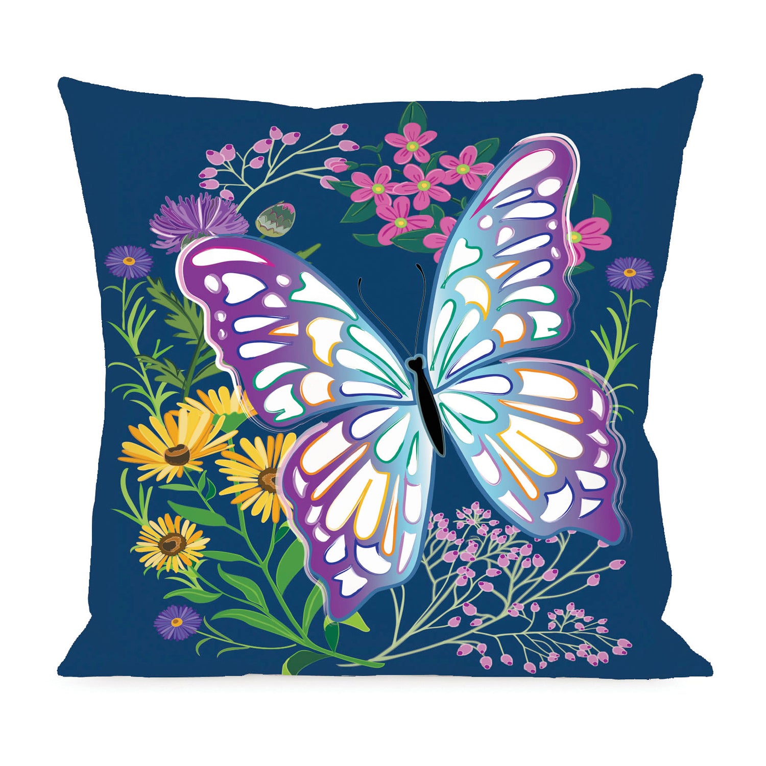 Butterfly Meadow Pillow Cover