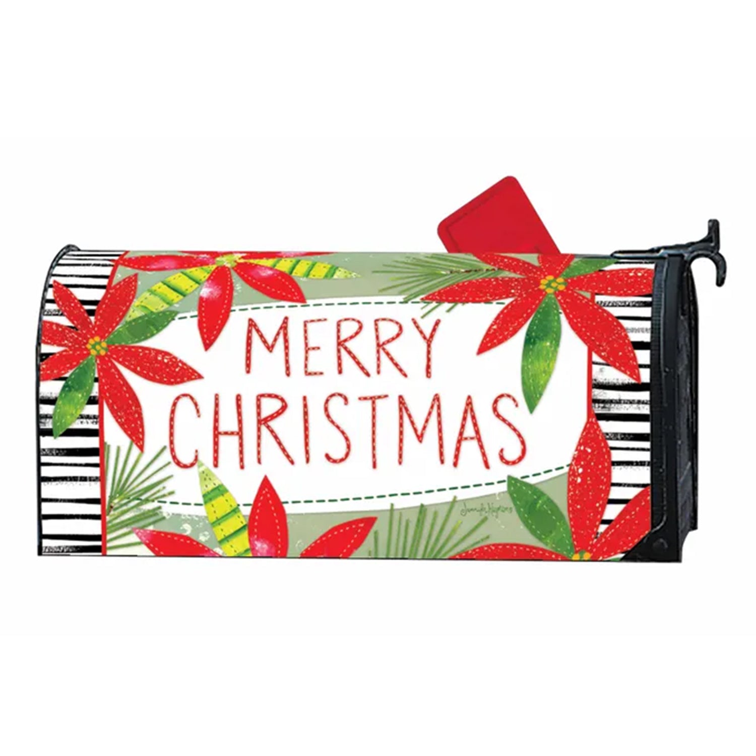 Magnet Works Holly Jolly Poinsettias MailWrap