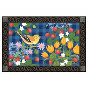 Magnet Works Strawberry Floral Door Mat